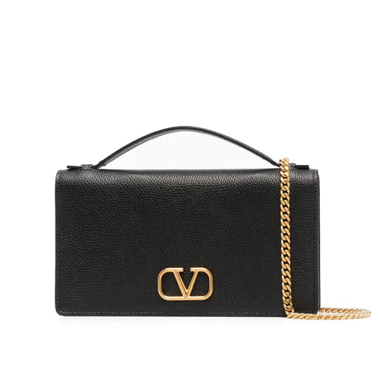 Zubag® V-Logo Calf Leather Wallet-On-Chain