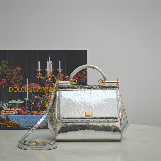 Zubag® Metallic Silver Sicily Bag