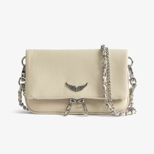 Zubag® Rock Crystal Wings Leather Clutch