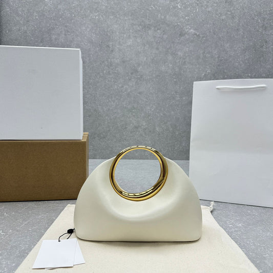 Zubag® The Halo Ring Handle Lambskin Clutch