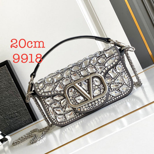 Zubag® V-Icon Crystal Embellished Leather Bag