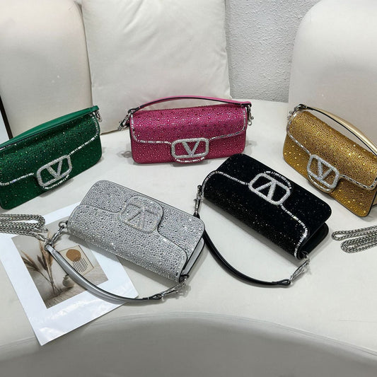 Zubag® Crystal V Rhinestone Shoulder Bag