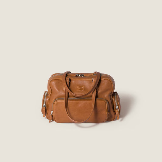 Zubag® Multi-Pocket Washed Lambskin Tote Bag